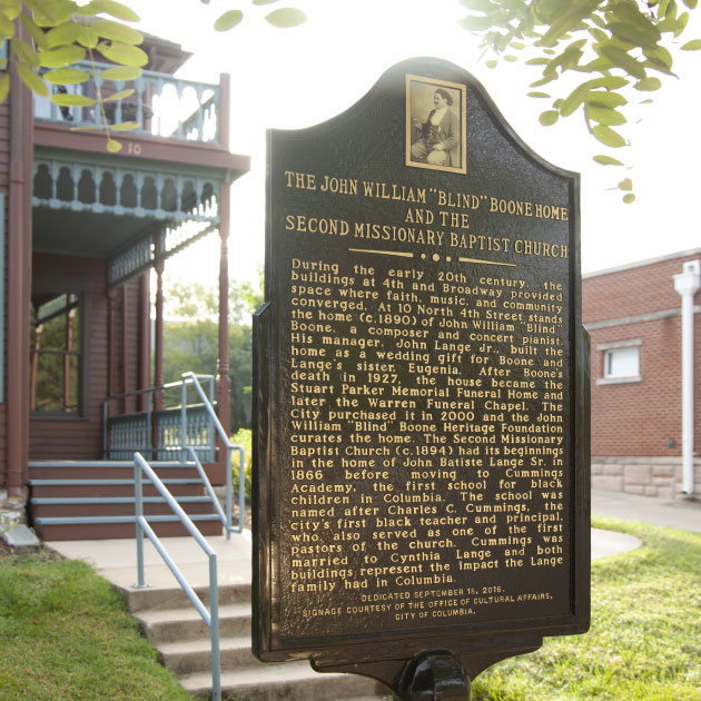 The Boone Home is an important destination on Columbia's African-American Heritage Trail