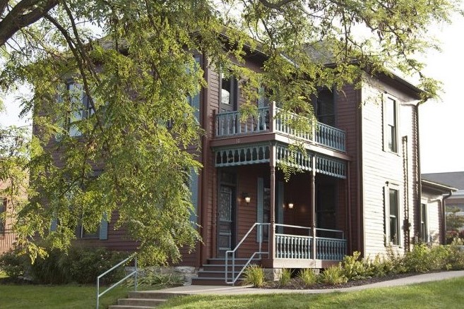 The restored Blind Boone Home in warm natural light