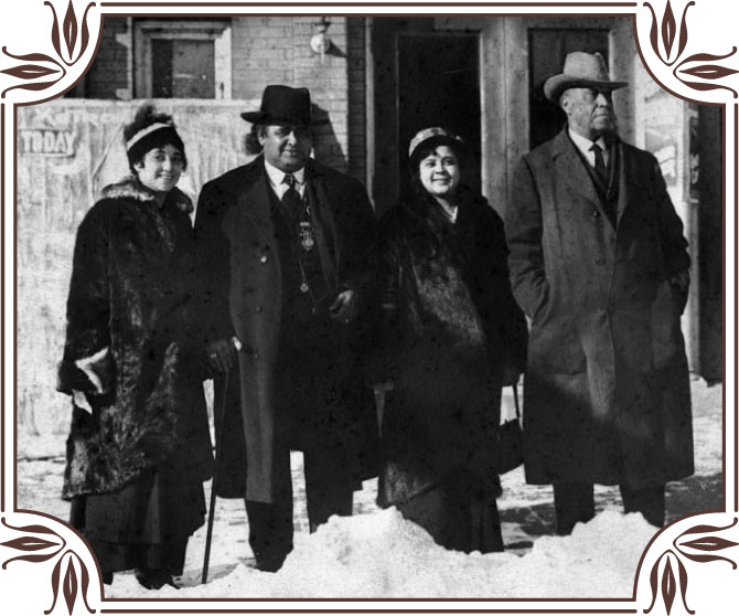 Historic photograph of Eugenia Lange Boone, John W. Boone, Ruth Lange and John Lange Jr.